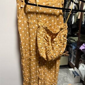 Yellow Polka Dot Two-Piece Set